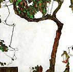Egon Schiele Autumn Tree painting